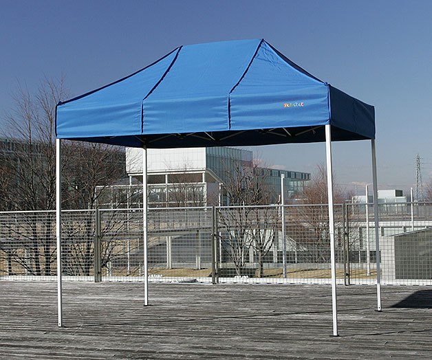 大型テント テラモトかんたんてんと切妻型 1.8×2.7m テラモト MZ-590-015-1 ガーデン用品 学校 工場 - 3